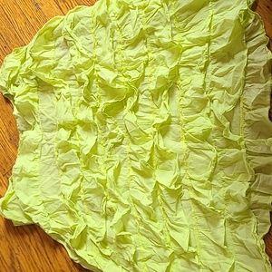 Yellow frilly tank top 3 X